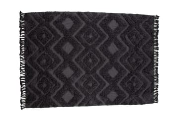 Hilma Bomullsmatte Rektangulær 250x350 cm - Mørkegrå - Tekstiler & tepper - Teppe & matte - Moderne matte - Bomullsmatter