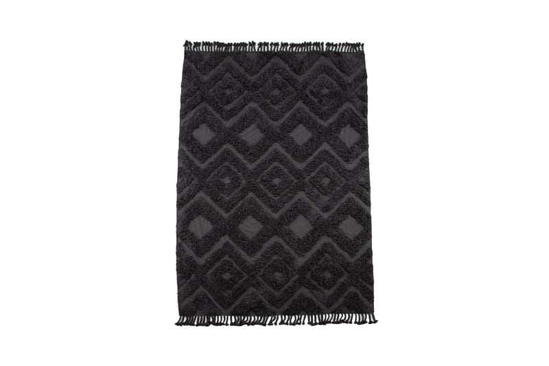 Hilma Bomullsmatte Rektangulær 250x350 cm, Mørkegrå