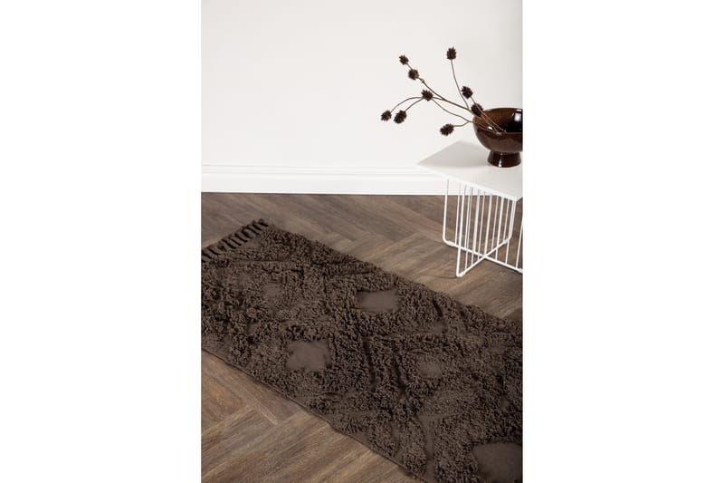 Hilma Bomullsmatte Rektangulær 70x200 cm - Brun - Tekstiler & tepper - Teppe & matte - Moderne matte - Bomullsmatter