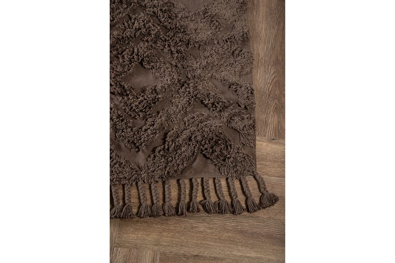 Hilma Bomullsmatte Rektangulær 70x200 cm - Brun - Tekstiler & tepper - Teppe & matte - Moderne matte - Bomullsmatter