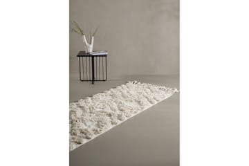 Hilma Bomullsmatte Rektangulær 70x200 cm - Hvid - Tekstiler & tepper - Teppe & matte - Moderne matte - Bomullsmatter