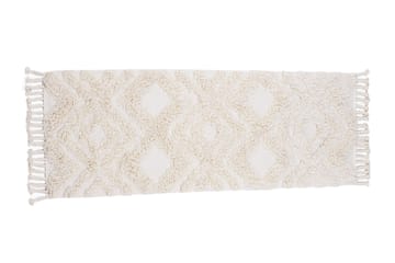 Hilma Bomullsmatte Rektangulær 70x200 cm - Hvid - Tekstiler & tepper - Teppe & matte - Moderne matte - Bomullsmatter