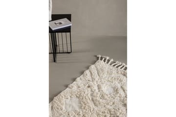 Hilma Bomullsmatte Rektangulær 70x200 cm - Hvid - Tekstiler & tepper - Teppe & matte - Moderne matte - Bomullsmatter