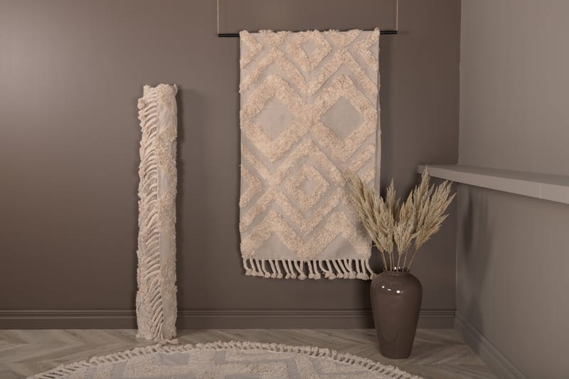 Hilma Bomullsteppe 250x80 cm - Offwhite - Tekstiler & tepper - Teppe & matte - Moderne matte - Bomullsmatter