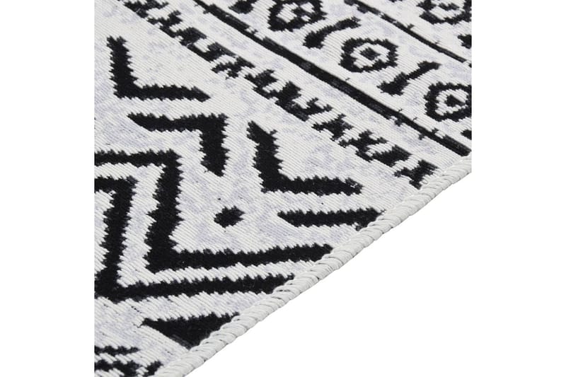 Teppe svart og hvit 120x180 cm bomull - Svart - Bomullsmatter