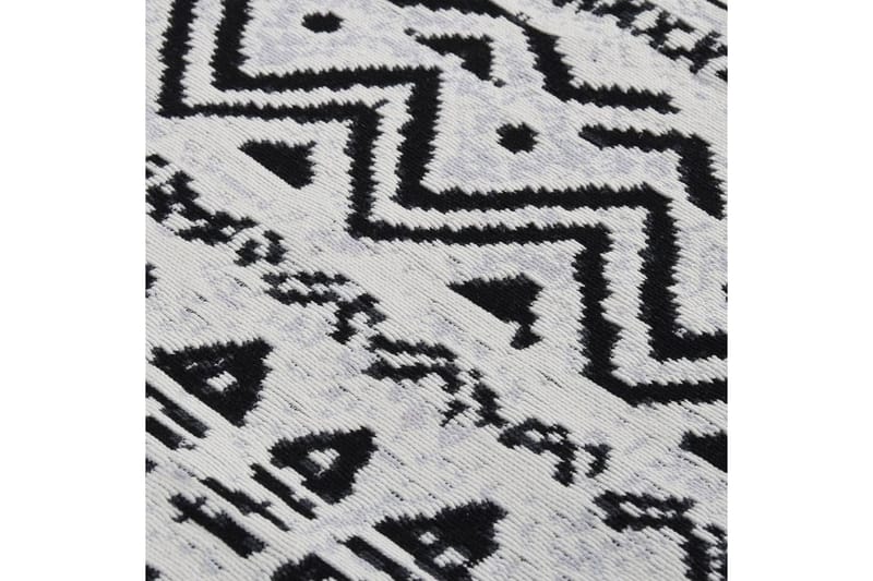 Teppe svart og hvit 120x180 cm bomull - Svart - Bomullsmatter