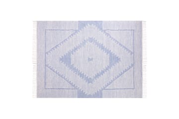 Bomullsteppe Ansar 140x200 cm - Blå - Tekstiler & tepper - Teppe & matte - Moderne matte - Bomullsmatter