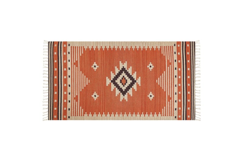 Bomullsteppe Gavar 80x150 cm, Oransje