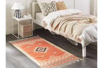 Bomullsteppe Gavar 80x150 cm - Oransje - Tekstiler & tepper - Teppe & matte - Moderne matte - Bomullsmatter