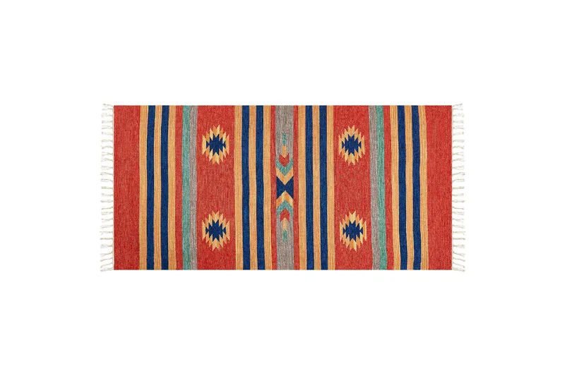 Bomullsteppe Hatis 80x150 cm, Blå