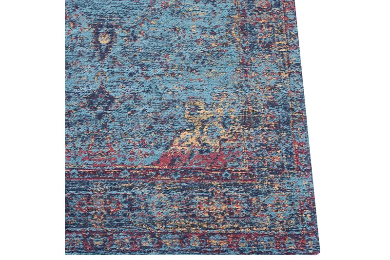 Bomullsteppe Kansu 80x150 cm - Blå - Tekstiler & tepper - Teppe & matte - Moderne matte - Bomullsmatter