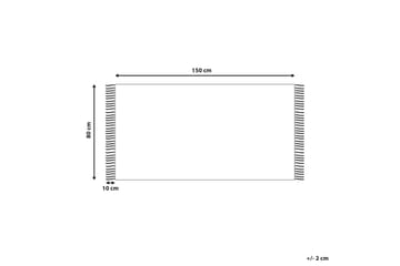 Bomullsteppe Konur 80x150 cm - Beige - Tekstiler & tepper - Teppe & matte - Moderne matte - Bomullsmatter
