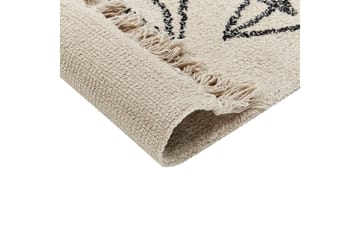 Bomullsteppe Sazli 160x230 cm - Beige - Tekstiler & tepper - Teppe & matte - Moderne matte - Bomullsmatter