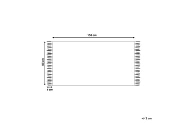Bomullsteppe Silchar 80x150 cm - Beige - Tekstiler & tepper - Teppe & matte - Moderne matte - Bomullsmatter