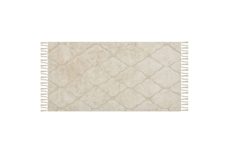 Bomullsteppe Silchar 80x150 cm, Beige