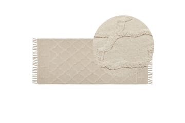 Bomullsteppe Tozlu 80x230 cm - Beige - Tekstiler & tepper - Teppe & matte - Moderne matte - Bomullsmatter