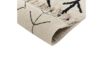 Bozkir Bomullsteppe 160x230 cm - Beige - Tekstiler & tepper - Teppe & matte - Moderne matte - Bomullsmatter