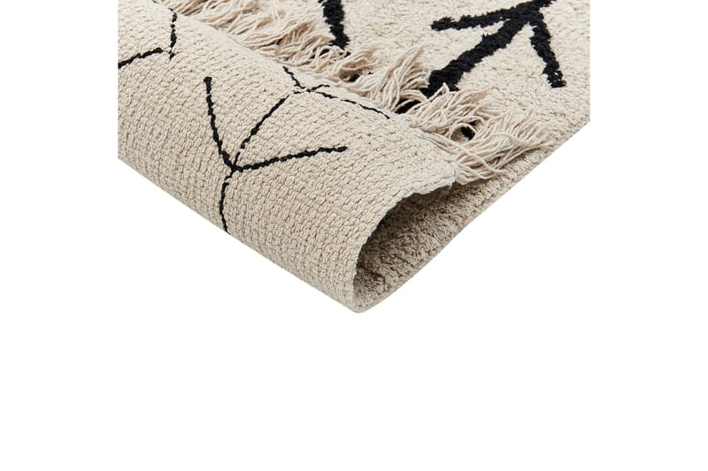 Bozkir Bomullsteppe 160x230 cm - Beige - Tekstiler & tepper - Teppe & matte - Moderne matte - Bomullsmatter