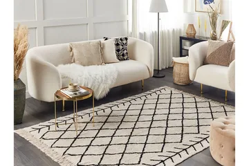 Bozkir Bomullsteppe 160x230 cm - Beige - Tekstiler & tepper - Teppe & matte - Moderne matte - Bomullsmatter