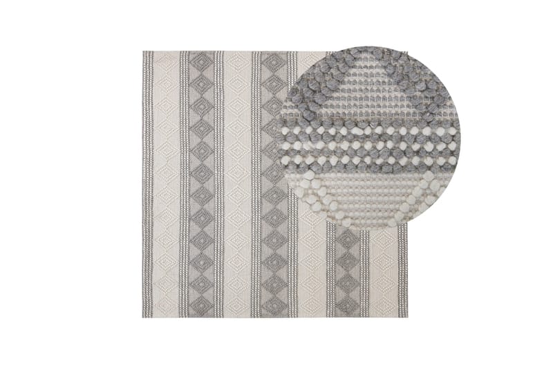 Bozova Ullteppe 200x200 cm - Beige - Tekstiler & tepper - Teppe & matte - Moderne matte - Ullteppe