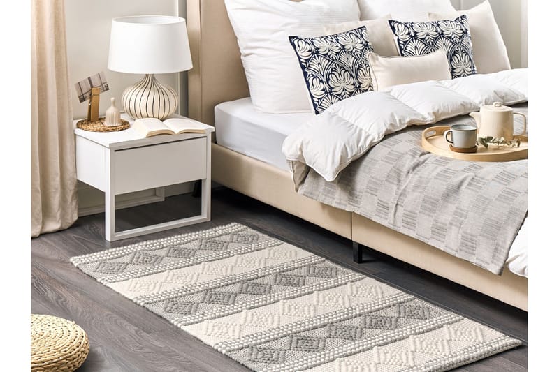 Bozova Ullteppe 80x150 cm - Beige - Tekstiler & tepper - Teppe & matte - Moderne matte - Ullteppe