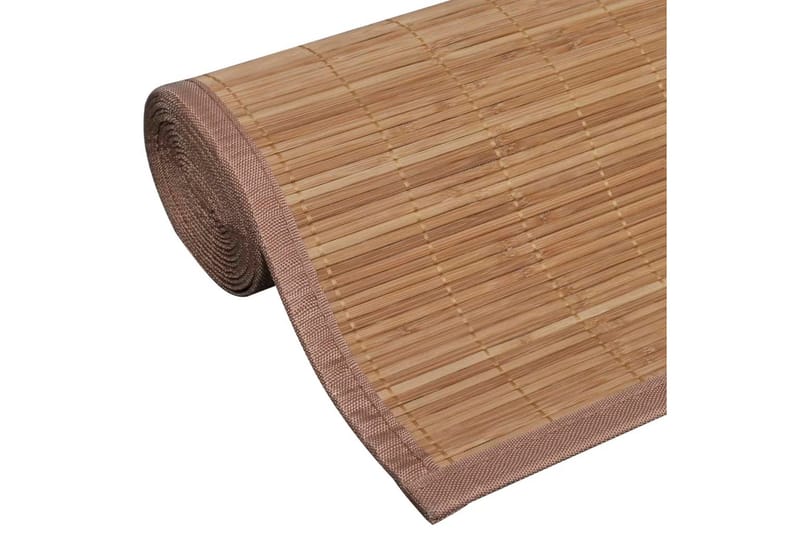 Brunt Kvadrat Bambus Teppe 150 x 200 cm - Brun - Jutematter & hampematter - Sisaltepper