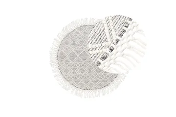 Buldan Ullteppe 140 cm Rund - Grå - Tekstiler & tepper - Teppe & matte - Moderne matte - Ullteppe