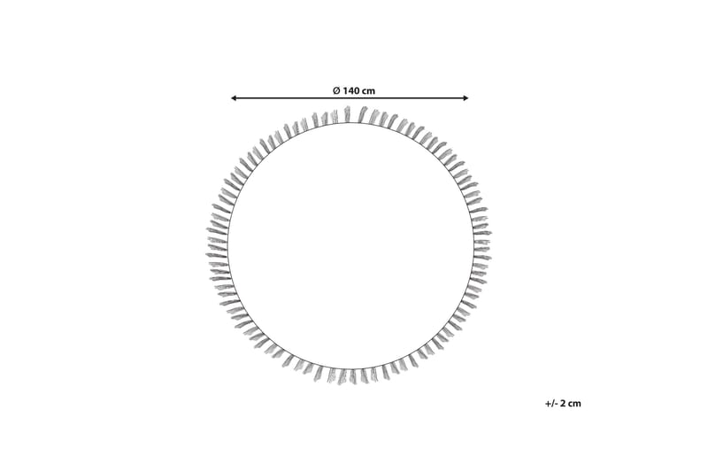 Buldan Ullteppe 140 cm Rund - Grå - Tekstiler & tepper - Teppe & matte - Moderne matte - Ullteppe