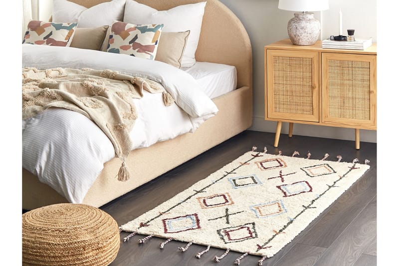 Corum Ryeteppe 80x150 cm - Beige - Tekstiler & tepper - Teppe & matte - Moderne matte - Bomullsmatter