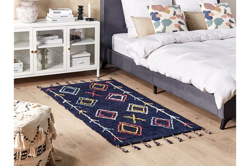 Corum Ryeteppe 80x150 cm - Svart - Tekstiler & tepper - Teppe & matte - Moderne matte - Bomullsmatter