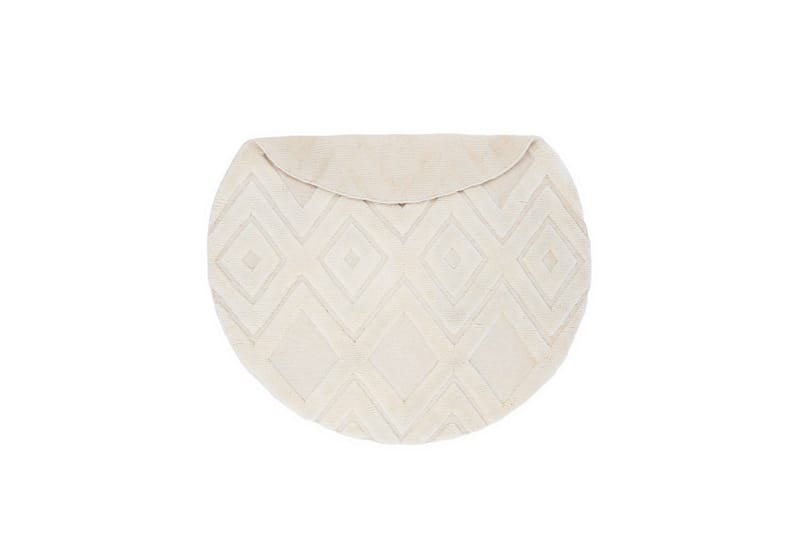 Dahlia Ullteppe 200 cm Rund - Hvit - Tekstiler & tepper - Teppe & matte - Moderne matte - Ullteppe