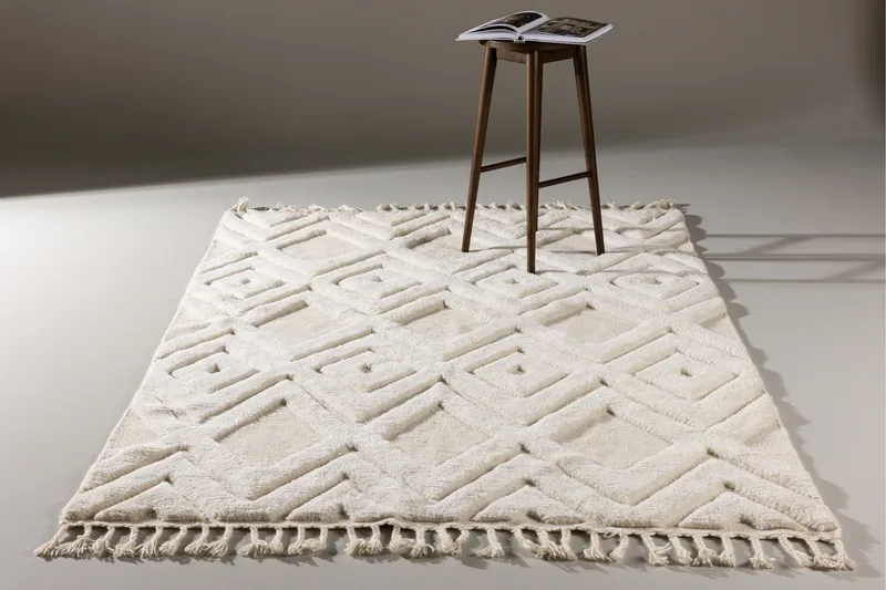 Dahlia Ullteppe 300x400 cm Rektangulær - Hvit - Tekstiler & tepper - Teppe & matte - Moderne matte - Ullteppe