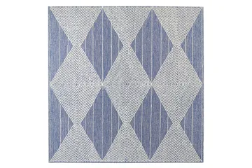 Datca Ullteppe 200x200 cm - Blå - Tekstiler & tepper - Teppe & matte - Moderne matte - Ullteppe