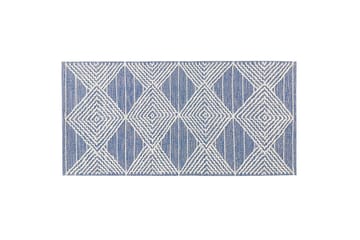 Datca Ullteppe 80x150 cm - Blå - Tekstiler & tepper - Teppe & matte - Moderne matte - Ullteppe