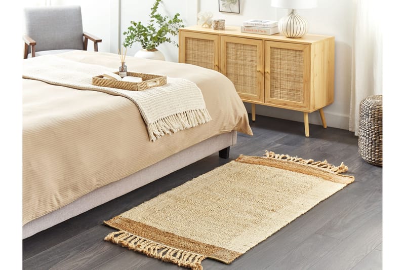 Dedemli Juteteppe 80x150 cm - Beige - Tekstiler & tepper - Teppe & matte - Moderne matte - Jutematter & hampematter