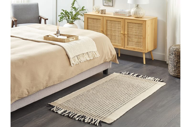 Divarli Ullteppe 80x150 cm - Beige - Tekstiler & tepper - Teppe & matte - Moderne matte - Ullteppe