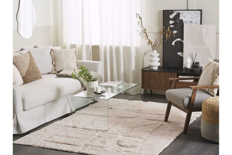 Diyadin Bomullsteppe 140x200 cm - Beige - Tekstiler & tepper - Teppe & matte - Moderne matte - Bomullsmatter