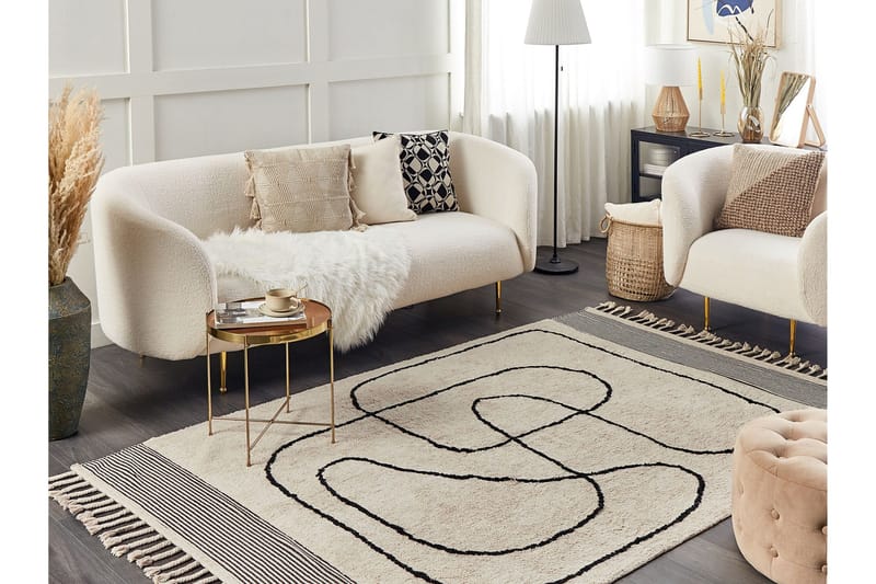 Dokuz Ryeteppe 140x200 cm - Beige - Tekstiler & tepper - Teppe & matte - Moderne matte - Ryetepper