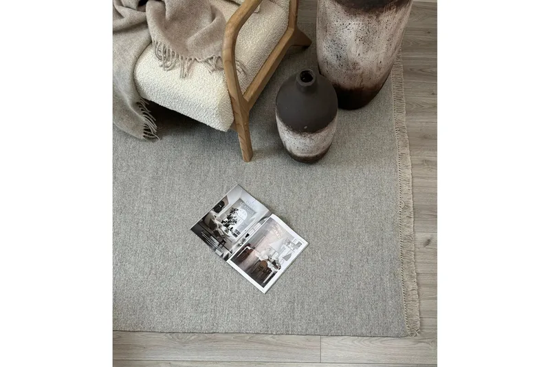 Eden Ullteppe 200x300 cm Rektangulær - Sølv - Tekstiler & tepper - Teppe & matte - Moderne matte - Ullteppe