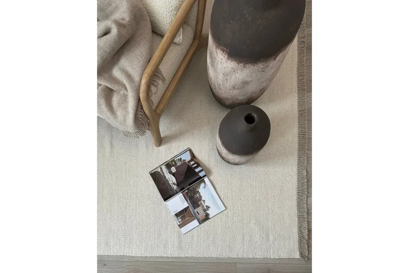 Eden Ullteppe 75x150 cm Rektangulær - Creme - Tekstiler & tepper - Teppe & matte - Moderne matte - Ullteppe