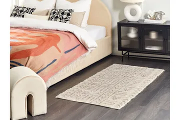 Edirne Bomullsteppe 80x150 cm - Beige - Tekstiler & tepper - Teppe & matte - Moderne matte - Bomullsmatter