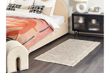 Edirne Bomullsteppe 80x150 cm - Beige - Tekstiler & tepper - Teppe & matte - Moderne matte - Bomullsmatter