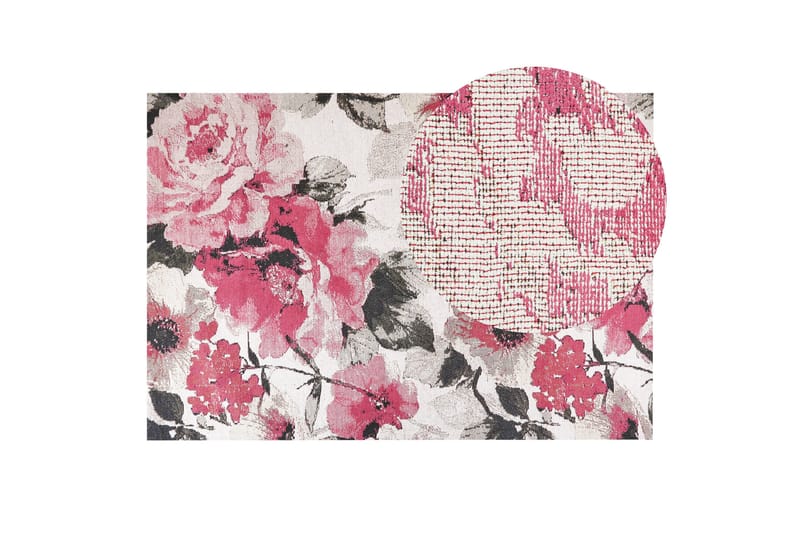 Ejaz Ryeteppe 140x200 cm - Rosa - Tekstiler & tepper - Teppe & matte - Moderne matte - Bomullsmatter