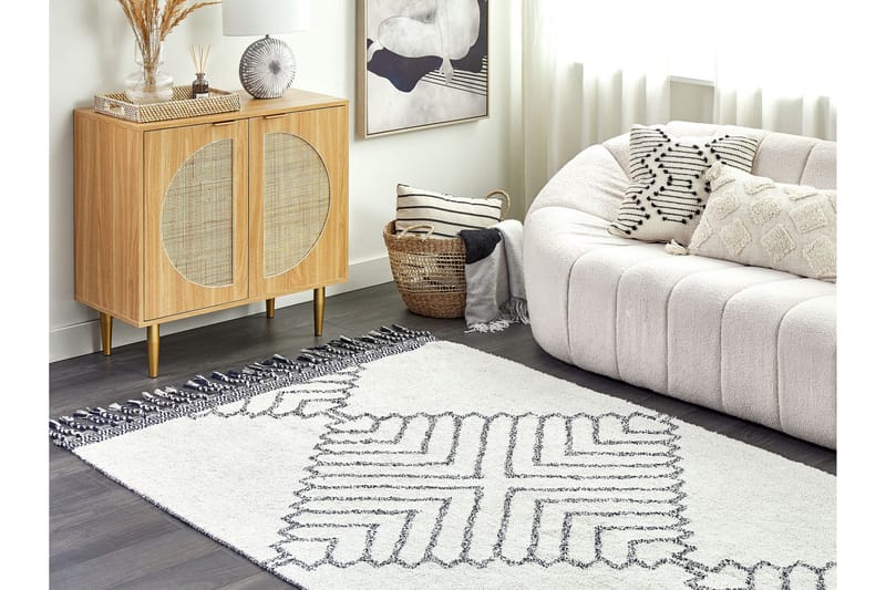 Eray Ryeteppe 140x200 cm - Svart/hvit - Tekstiler & tepper - Teppe & matte - Moderne matte - Ryetepper