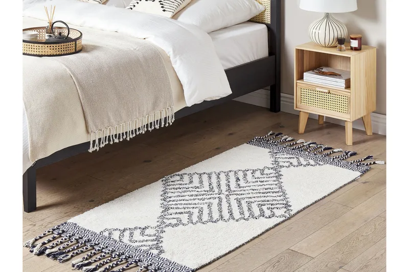 Eray Ryeteppe 80x150 cm - Svart/hvit - Tekstiler & tepper - Teppe & matte - Moderne matte - Ryetepper