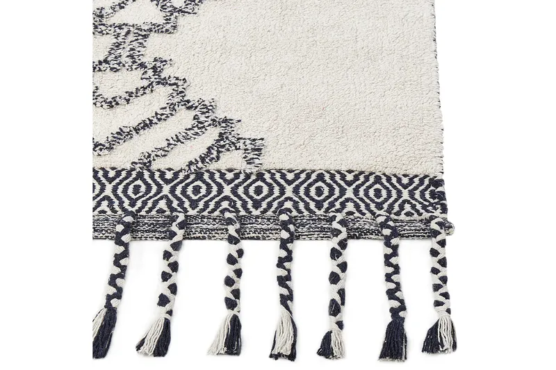 Eray Ryeteppe 80x150 cm - Svart/hvit - Tekstiler & tepper - Teppe & matte - Moderne matte - Ryetepper