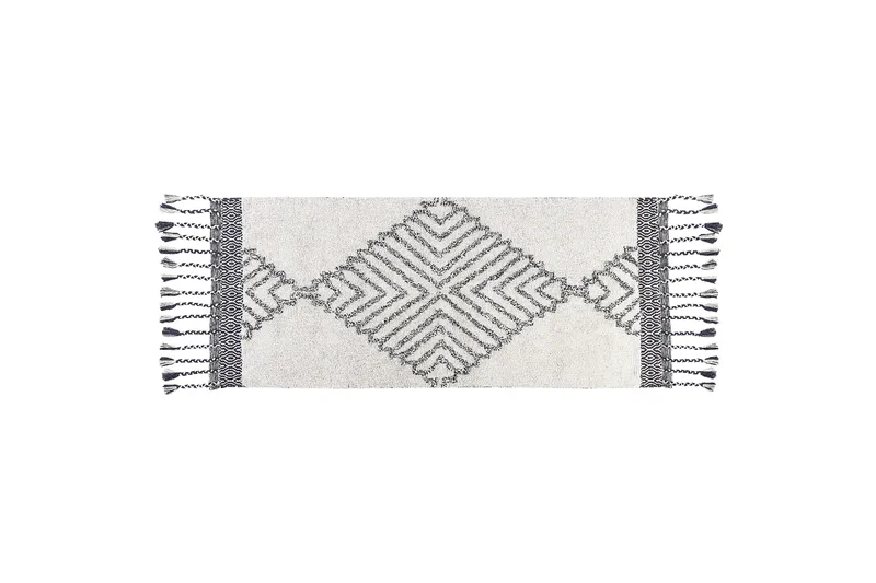 Eray Ryeteppe 80x150 cm, Svart/hvit