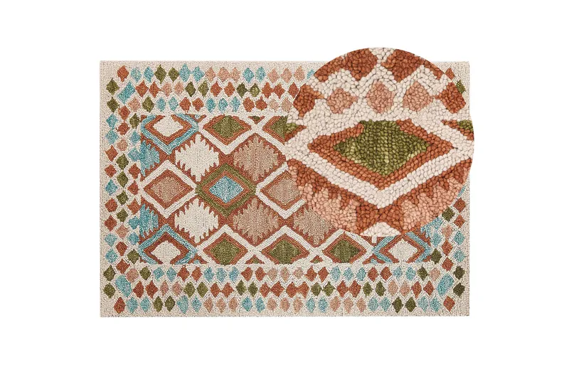 Ermenek Ullteppe 160x230 cm - Beige - Tekstiler & tepper - Teppe & matte - Moderne matte - Ullteppe