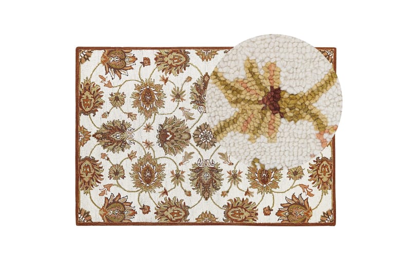 Ezine Ullteppe 140x200 cm - Beige - Tekstiler & tepper - Teppe & matte - Moderne matte - Ullteppe