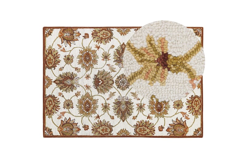 Ezine Ullteppe 160x230 cm - Beige - Tekstiler & tepper - Teppe & matte - Moderne matte - Ullteppe